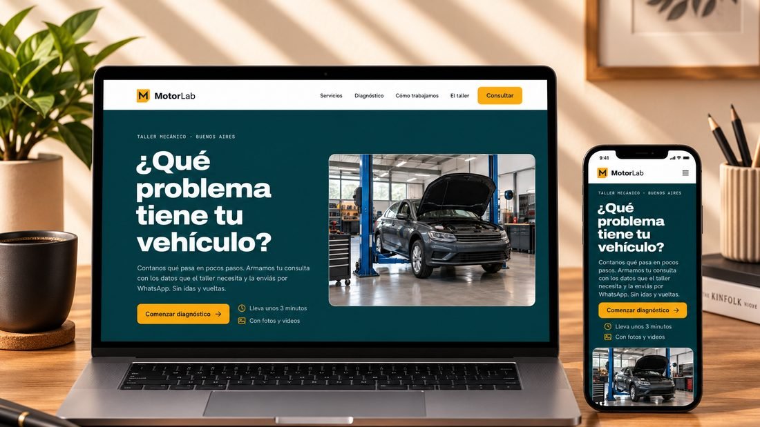 Sitio web Motor Lab — taller mecánico