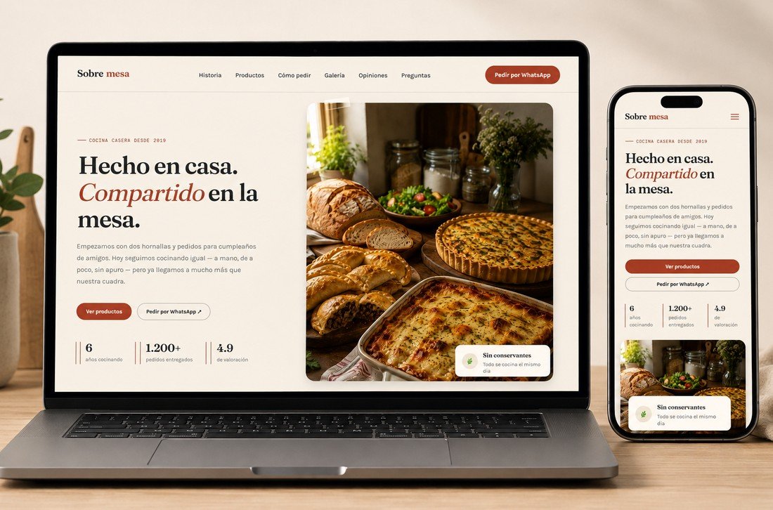 Sitio web Sobremesa