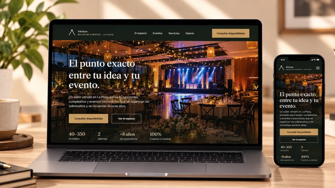 Sitio web Vertice — eventos