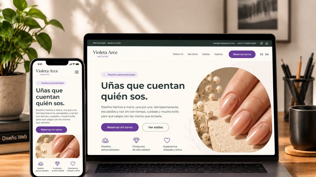 Sitio web Violeta Arce — nail artist