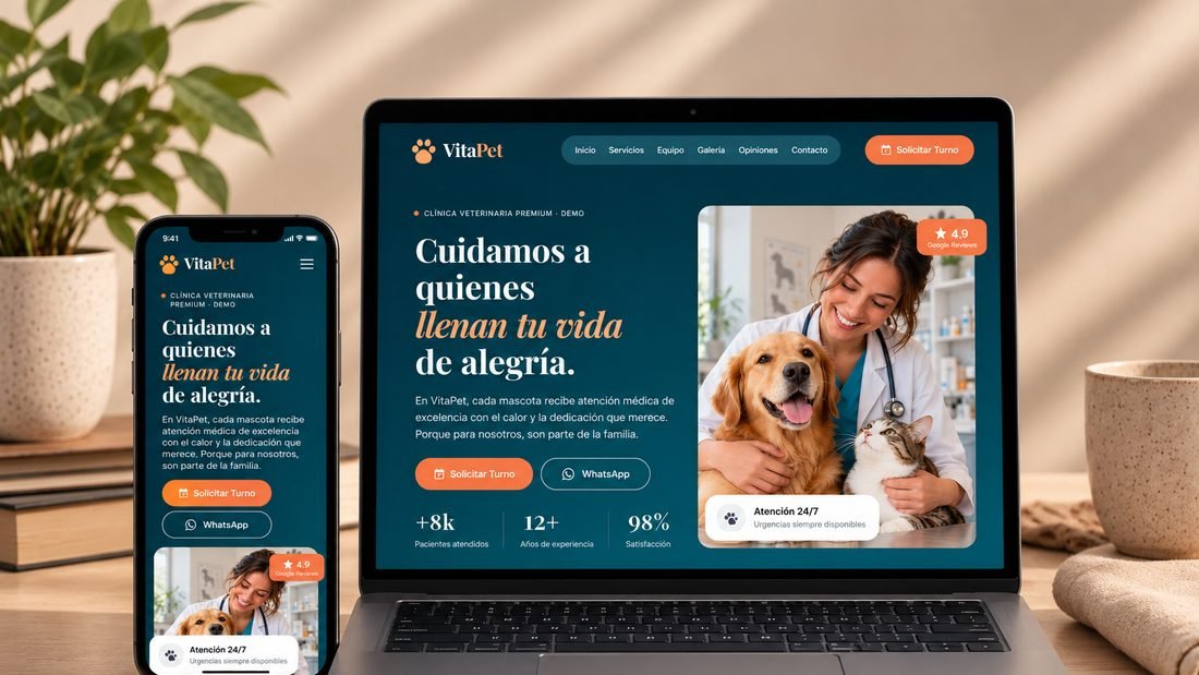 Sitio web VitaPet — veterinaria