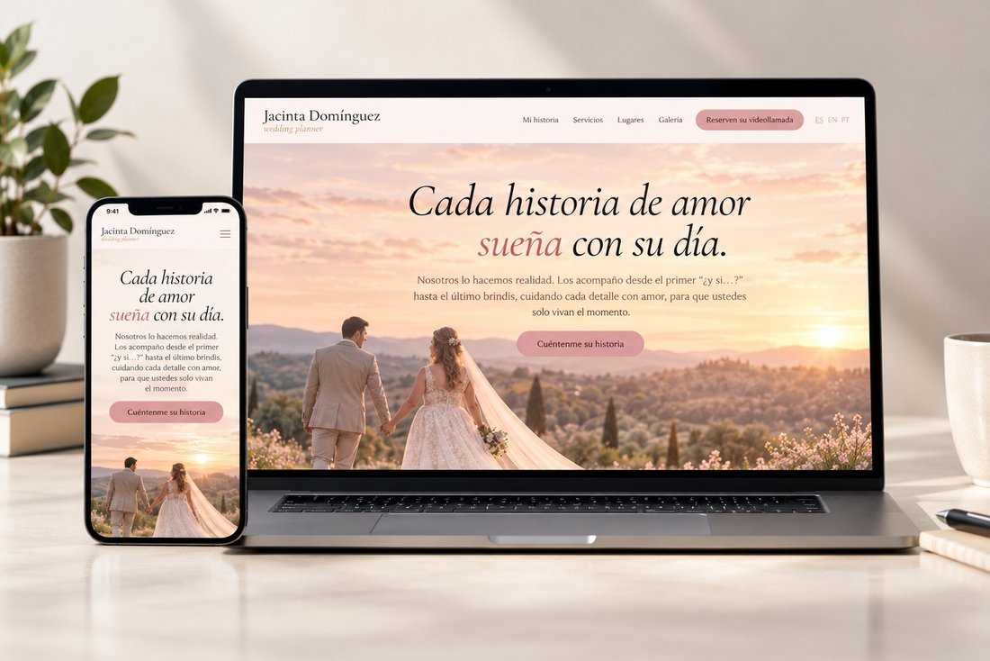 Sitio web Jacinta Domínguez — wedding planner